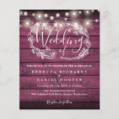 Budget Rustikale Red Wood String Light Wedite Einl (Vorderseite)