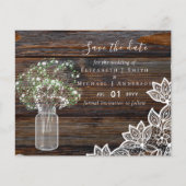 Budget Rustikale Rett Date Cards mit Babys Atem (Vorderseite)