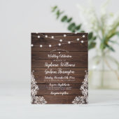 Budget Rustikale Skriptstring Lights & Lace Weddin (Stehend Vorderseite)