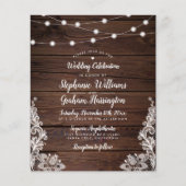 Budget Rustikale Skriptstring Lights & Lace Weddin (Vorderseite)
