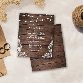 Budget Rustikale Skriptstring Lights & Lace Weddin
