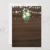 Budget Rustikale Skriptstring Lights & Lace Weddin Einladung (Rückseite)