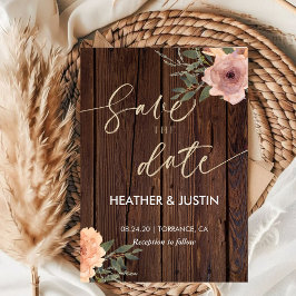 Budget Rustikale Skriptstring Lights & Lace Weddin Save The Date