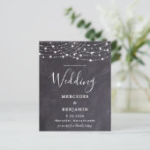 Budget Rustikale Slate String Lights QR Code Weddi (Stehend Vorderseite)