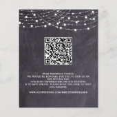 Budget Rustikale Slate String Lights QR Code Weddi (Rückseite)