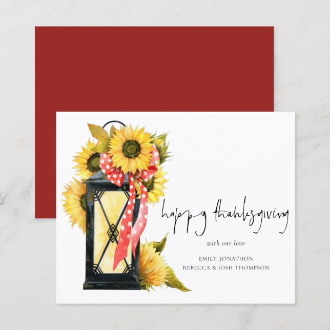 Budget Rustikale Sonnenblume Laternenhügel glückli (Vorne/Hinten)