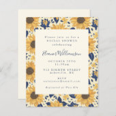 Budget Rustikale Sonnenblumen Blaues Brautparty la (Vorne/Hinten)