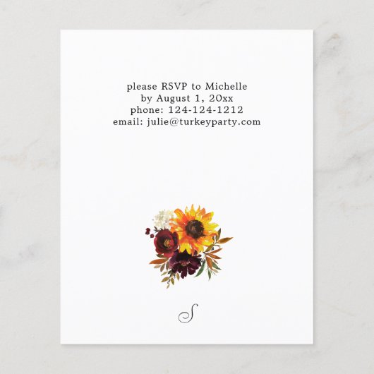 Budget Rustikale Sonnenblumen Blumenfreunde Flyer (Hinten)