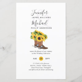 BUDGET Rustikale Sonnenblumen Cowboy Boots Wedding