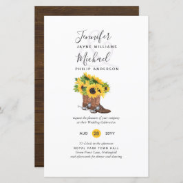 BUDGET Rustikale Sonnenblumen Cowboy Boots Wedding