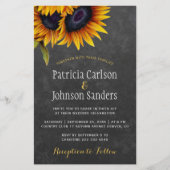 Budget rustikale Sonnenblumen Hochzeitspapier Einl Flyer (Vorne)