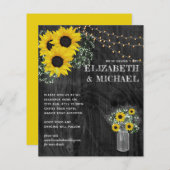 BUDGET Rustikale Sonnenblumen Lichter Hochzeit ein (Vorne/Hinten)