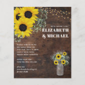 BUDGET Rustikale Sonnenblumen Lichter Hochzeit ein (Vorderseite)