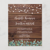 Budget Rustikale String Lights Eukalyptus Wedding (Vorderseite)