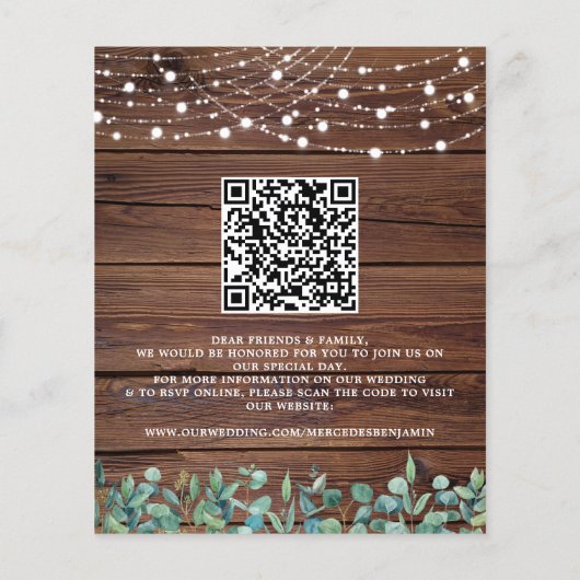 Budget Rustikale String Lights Hochzeitsstiftung Q (Rückseite)