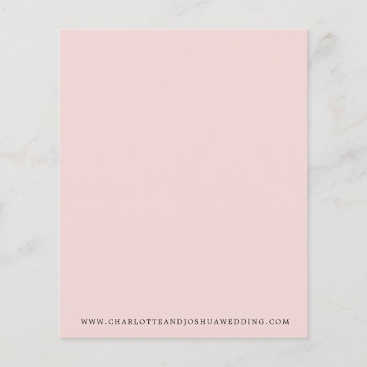 Budget Rustikale Terracotta Blush Boho Paare Dusch (Rückseite)