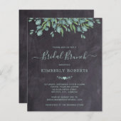Budget Rustikale Vegetation Bridal Brunch Einladun (Vorne/Hinten)