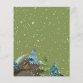 Budget Rustikale Wasserfarbe Blauer Lkw Weihnachte (Rückseite)