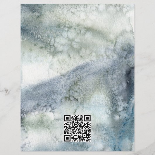 Budget Rustikale Wasserfarbe Save the Date Flyer (Hinten)