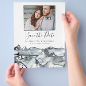 Budget Rustikale Wasserfarbe Save the Date Flyer (Hand)