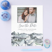 Budget Rustikale Wasserfarbe Save the Date Flyer (Einzeln)