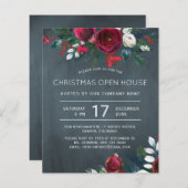 Budget rustikale Weihnachten Open House Einladung (Vorne/Hinten)