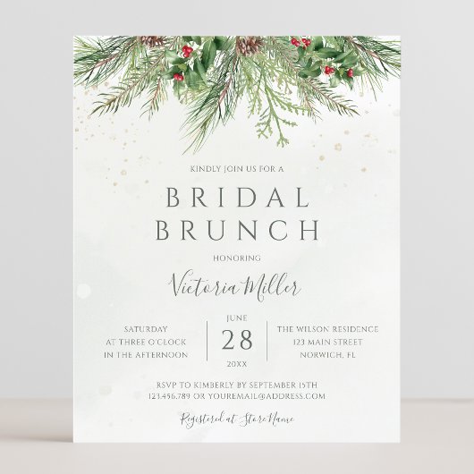 Budget Rustikale Winter Greenerie Bridal Brunch Ei