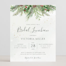 Budget Rustikale Winter Greenery Bridal Luncheon