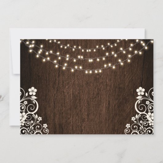 Budget Rustikale Woodsy Light Wedding Save the Dat Save The Date (Rückseite)