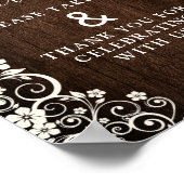 Budget Rustikale Woodsy Lights Wood Wedding Signs Poster (Ecke)