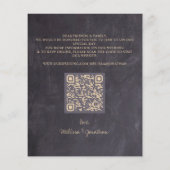 Budget Rustikaler botanischer QR-Code Einladung (Rückseite)
