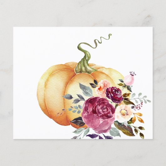 Budget Rustikaler Erntedank Einladung Postkarte. Flyer (Hinten)