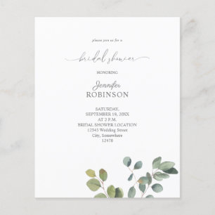 Budget Rustikaler Eukalyptus Duo 2 Brautparty Flye Flyer