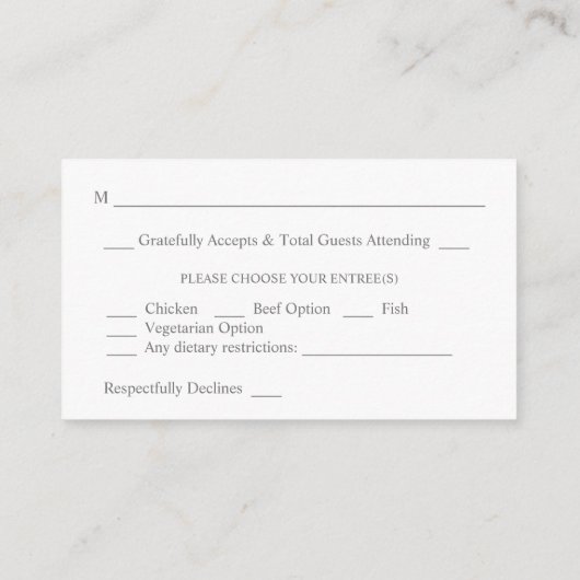 Budget Rustikaler Eukalyptus Duo 2SM UAWG Begleitkarte (Rückseite)