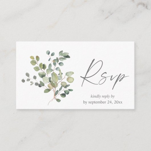 Budget Rustikaler Eukalyptus Duo 2SM UAWG Begleitkarte (Vorderseite)