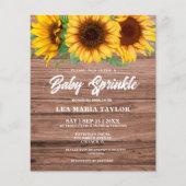 Budget Rustikaler Fall Holz Sonnenblumen Baby Spri (Vorderseite)