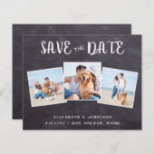 Budget Rustikaler QR-Code Save the Date (Vorne/Hinten)