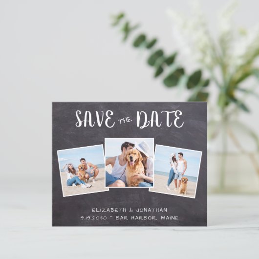 Budget Rustikaler QR-Code Save the Date (Stehend Vorderseite)