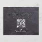 Budget Rustikaler QR-Code Save the Date (Rückseite)