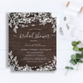 Budget Rustikaler String Lights Brautparty Flyer