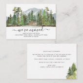 Budget Rustikaler Wald Wir haben neue Zuhause bewe Mitteilungskarte (Vorne/Hinten)