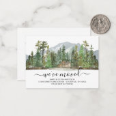 Budget Rustikaler Wald Wir haben neue Zuhause bewe Mitteilungskarte (Vorderseite/Rückseite Beispiel)