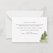 Budget Rustikaler Wald Wir haben neue Zuhause bewe Mitteilungskarte (Rückseite)