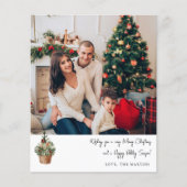 Budget Rustikaler Weihnachtsbaum V Note Foto Flyer (Vorne)