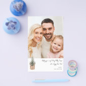 Budget Rustikaler Winterbaum V Hinweis Foto Urlaub Flyer (Einzeln)