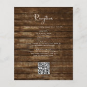 Budget Rustikales Bauernhaus QR Code Einladung Hoc Flyer (Hinten)