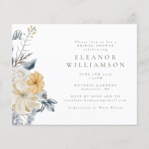 Budget Rustikales blaugelbes Brautparty