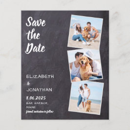 Budget Rustikales Chalkboard 3 Foto Save the Date