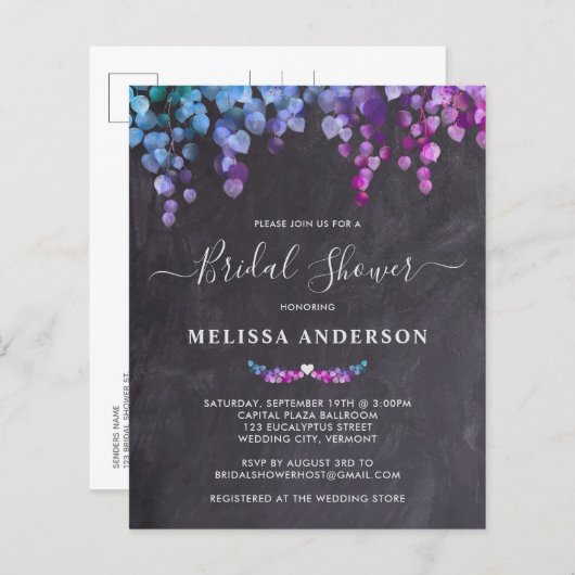 Budget Rustikales Eukalyptus Greenery Brautparty i (Vorne/Hinten)