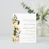 Budget Rustikales Gelbes Brautparty Einladung (Stehend Vorderseite)